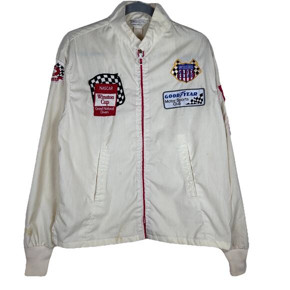 VTG Nascar Mens L Nashville Speedway Winston cup zip RMD Merch jacket w/patches - Picture 1 of 13